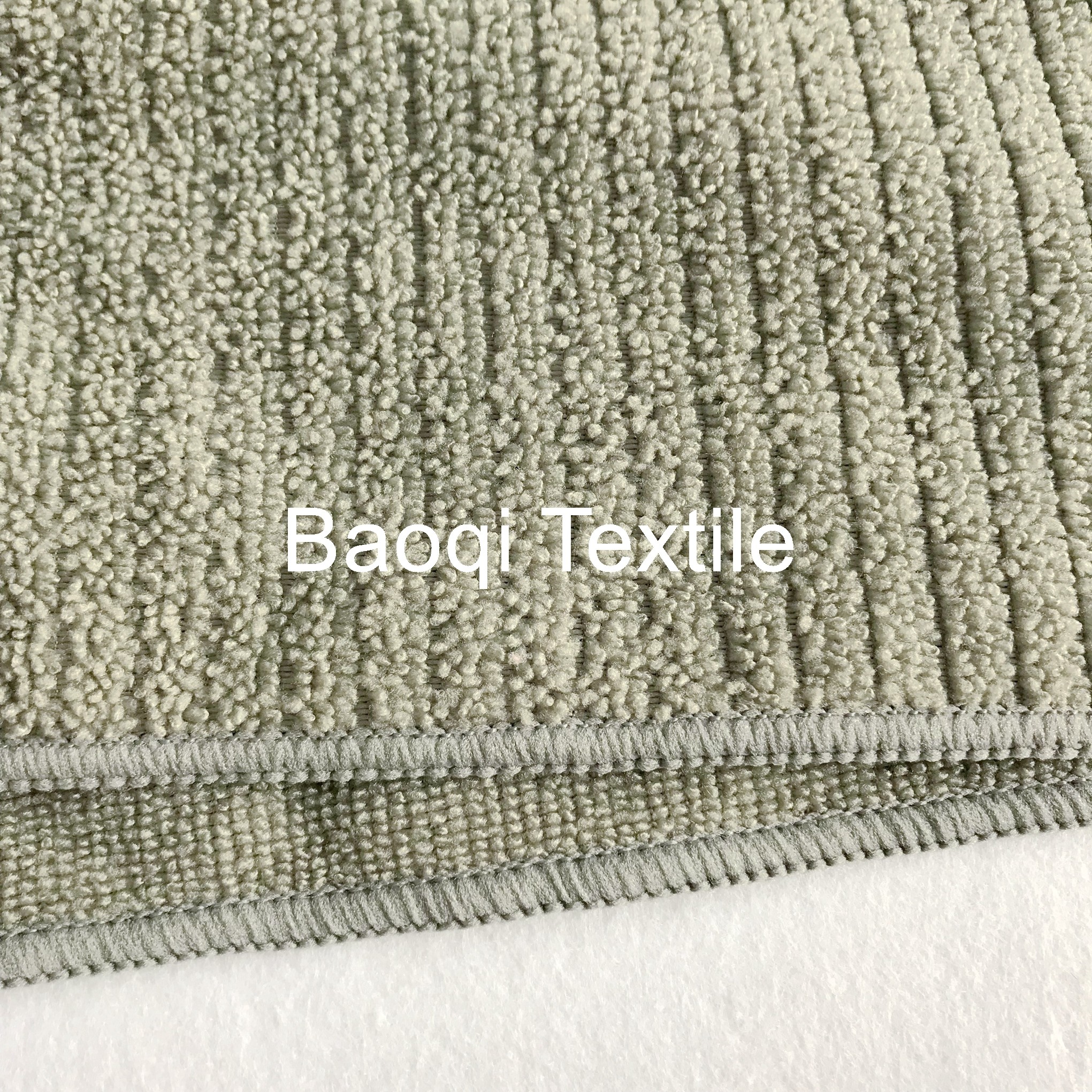 Grey popular solid single stripe dish rags microfiber tea towels wipes,single side kitchen cleaning rags size 30*30cm