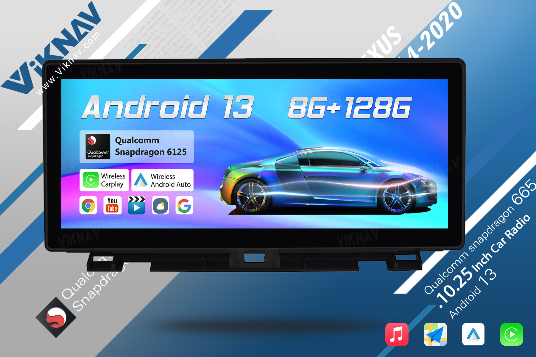 10.25Inch Android Car Aftermarket Radio For Lexus CT200 2014-2020 Headunit
