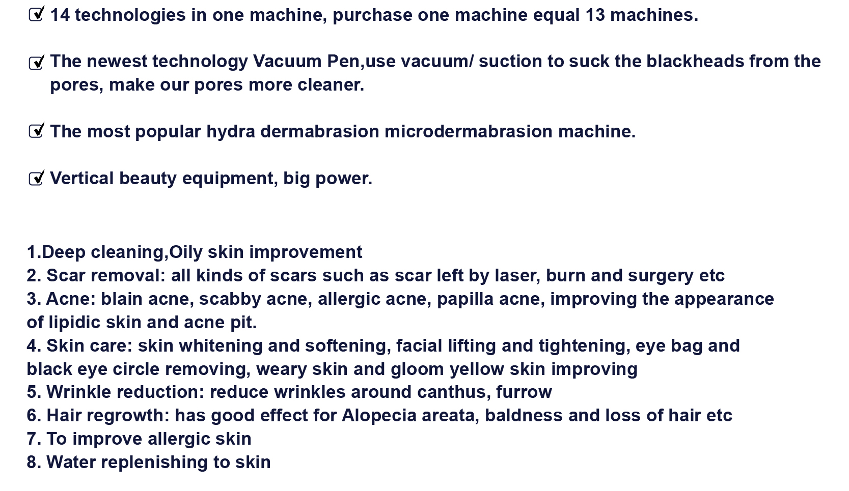 Diamond Peeling H2o2 Hydra Water Jet Aqua Peel Facial Care Microdermabrasion Hydra Dermabrasion Machine with 14 Handles