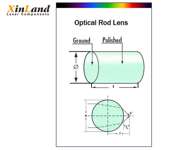 Cylindrical Rod Transparent Optical Glass Prism For Laser Measurement System