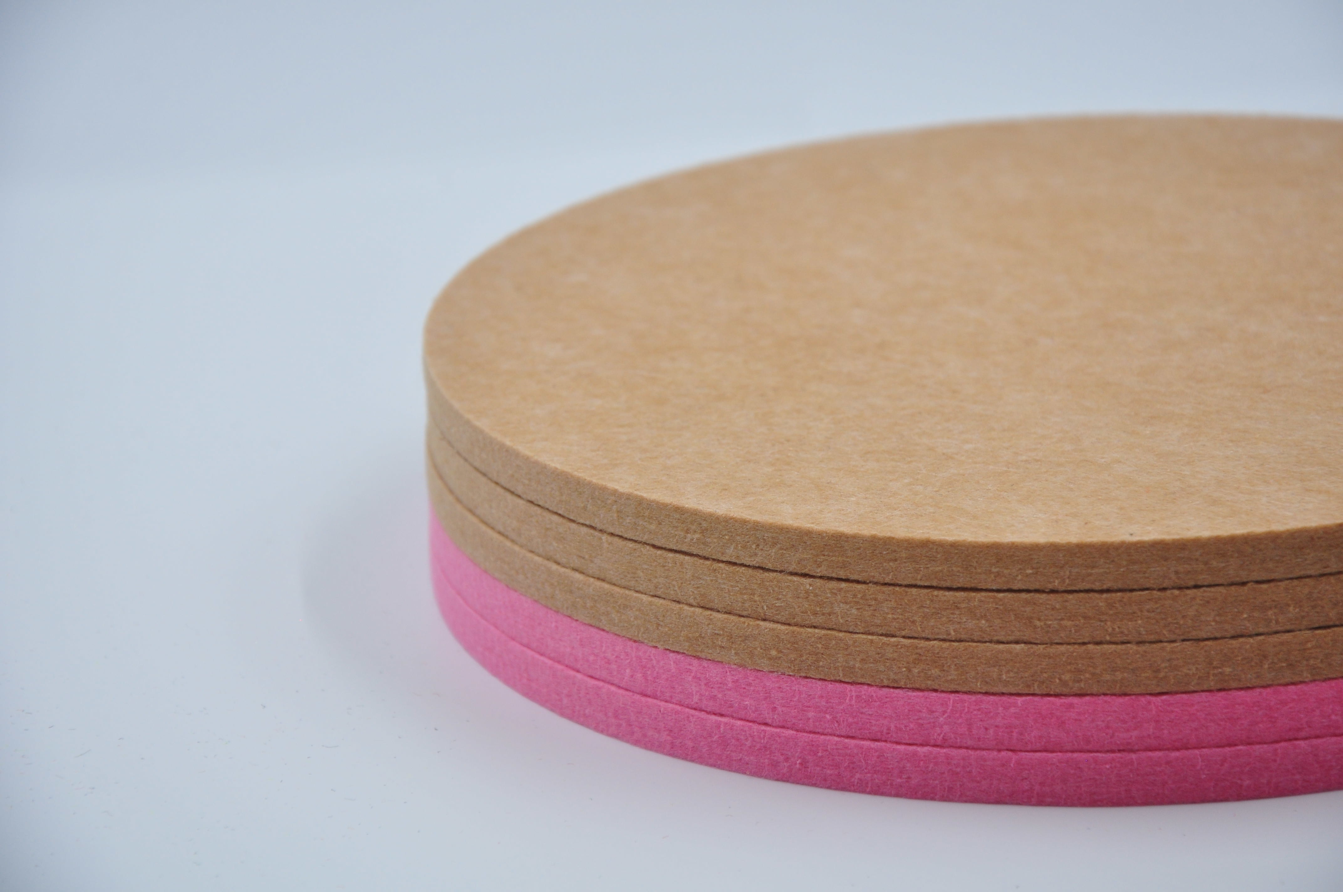 Felt Polyester Fiber Round Acoustic Panels Sound Absorbing Customized For Auditorium