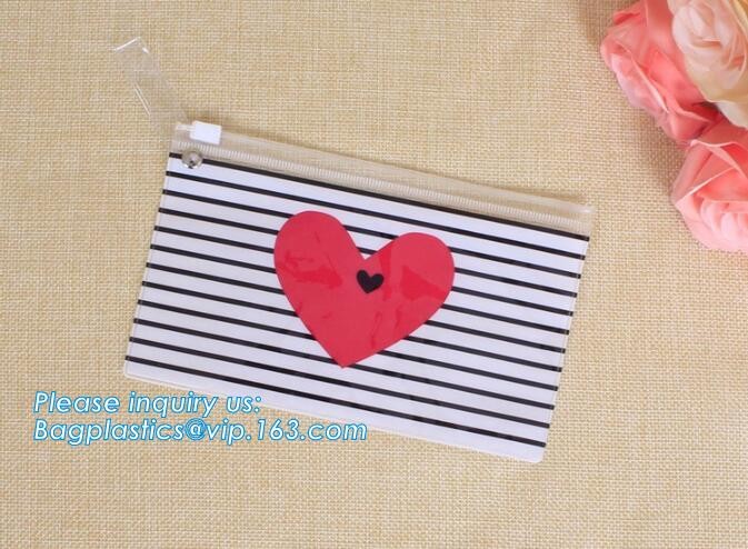 Plastic Bag OEM Custom PVC Loop Handle Image Printed Plastic Shopping Bag,Promotional Clear Waterproof Plastic Cosmetic