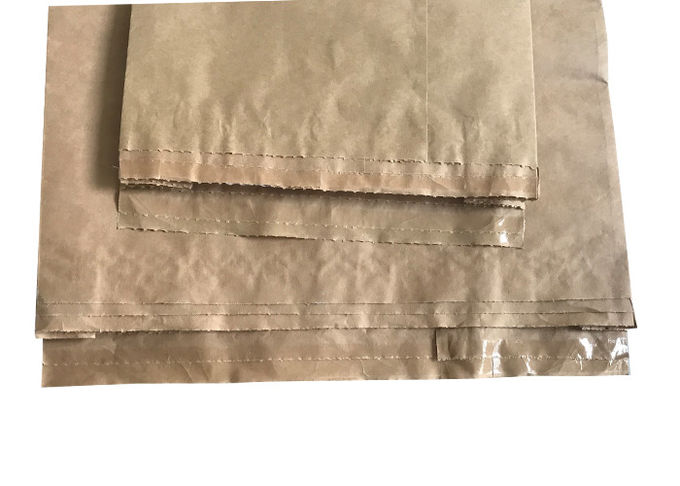 Custom Printing Logo 120g/m2 Multiwall Kraft Paper Bags With Food Grade PE Coating