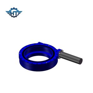 Horizontal Enclosed Small Slew Drive With 24VDC Motor With For Tilted Solar
