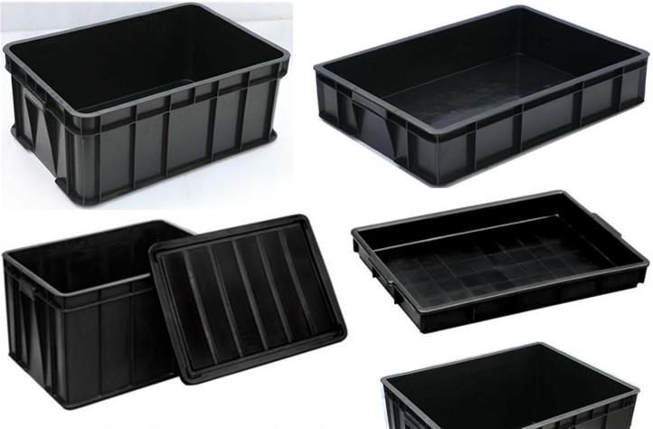 Black Conductive Glossy Lamination ESD Packing Box For Electronics