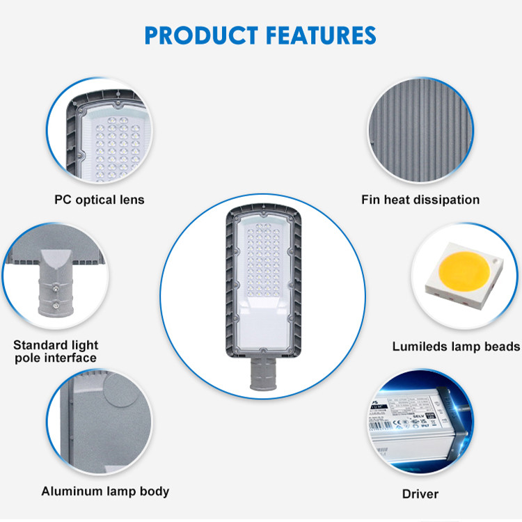 Die-Casting Aluminum High Brightness Led Street Light Ip66 Waterproof for road