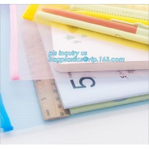 Mesh Waterproof Zipper File Document Bag, canvas A4 file document mesh zipper