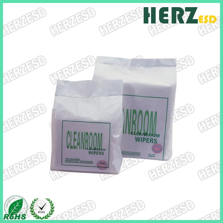 Dust Free Clean Room Wipes / Disposable Microfiber With Wipes Laser Sealed Cut Edge