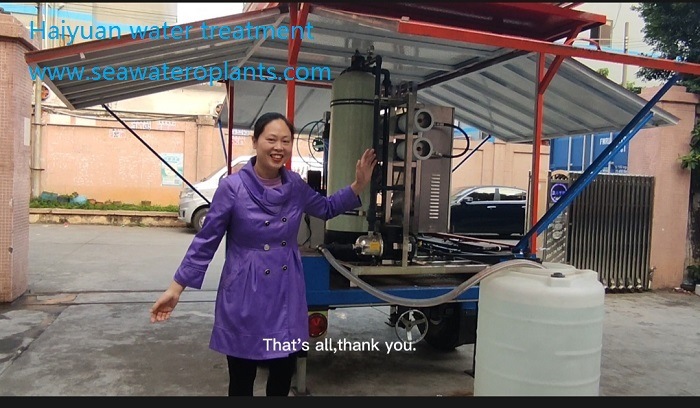 Solar Panel Mobile Reverse Osmosis Trailer Mobile Demineralizer Trailer Reverse Osmosis Trailer for Sale