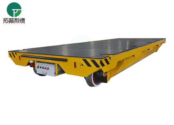 Cast Steel Wheel Handling 60t Metal Plate Railway Guided Transfer Cart