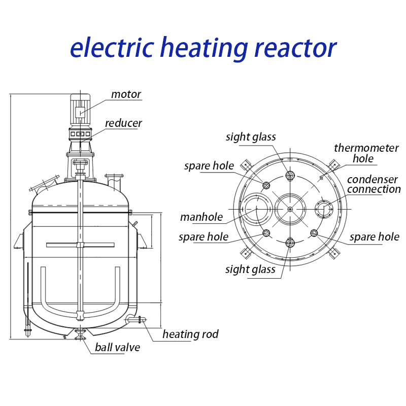 Chemical Industry Stainless Steel Jacketed CSTR for Continuous Stirred Tank Reactor