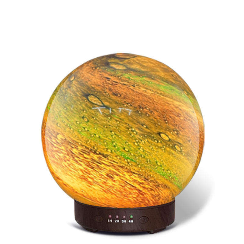HOMEFISH 3D Glass Design Essential Oil Diffusers Planet Humidifier 120ml