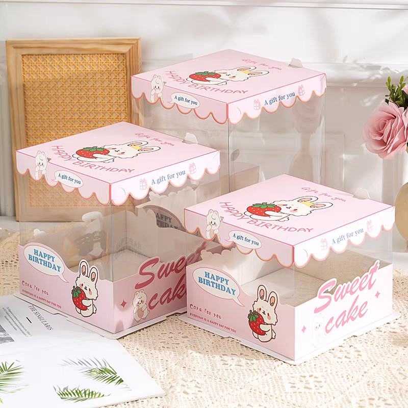 Customizable Large Cake Boxes with Matt Lamination and Offset Printing Packaging