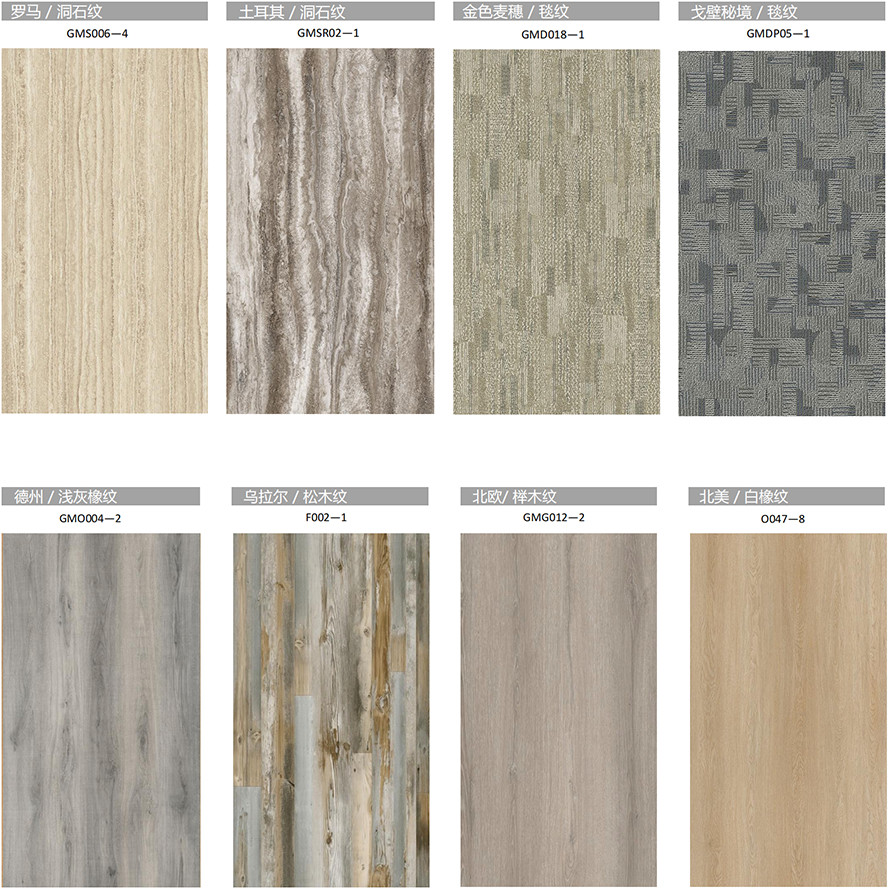 Customized Black Imitation Marble ABA SPC Flooring 4mm - 6mm