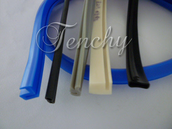 Waterproof Flexible Silicone Seal Strip Dust Resistant , Shore 60A To 90A