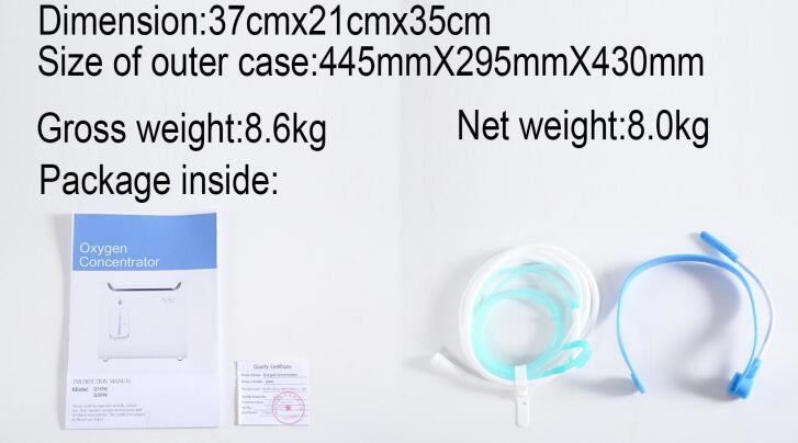 Home use 93% +-3% Purity Portable Oxygen Concentrator