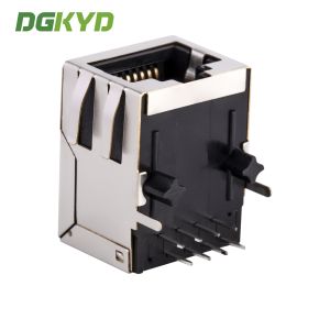 Right Angle 10 / 100 BASE RJ45 Modular Jack With Transformer Ethernet Cable