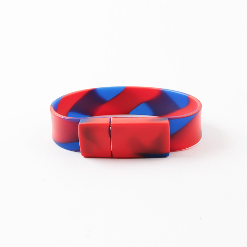 Multicoloured 2.0 3.0 Silicone Wristband USB Flash Drives 256GB 30MB/S