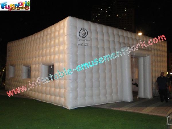 Quality White Cube Inflatable Party Tent , Inflatable Buildings For Exhibition for sale