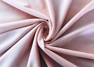  94% Poly Baby Pink Corduroy Material Pants Accessories Making 200GSM Stretchy Manufactures