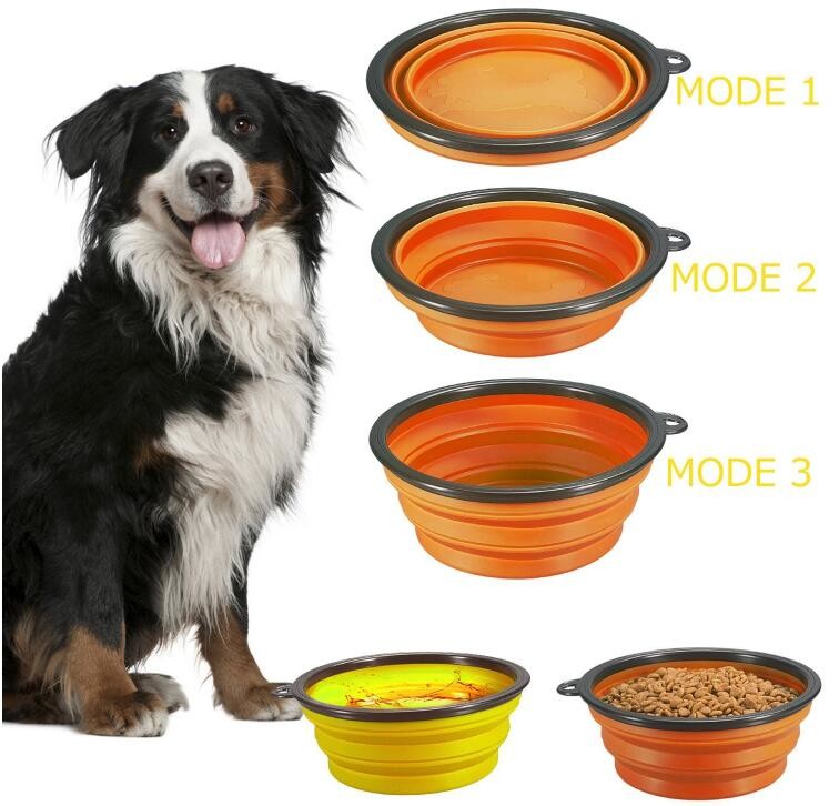Dog Feeder Eco Friendly Dog Products Food Collapsible Bowl Silicone Travel Pet Water