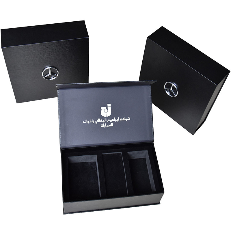 Zinc Alloy Rigid Magnetic Gift Box Crepack Custom Flock Paper Packaging