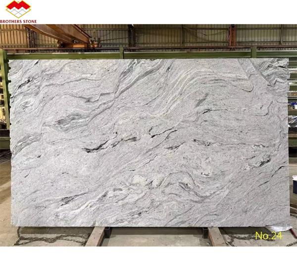 Low Per Square Foot Viscon White Granite Slabs for Modern Villa Exterior Wall