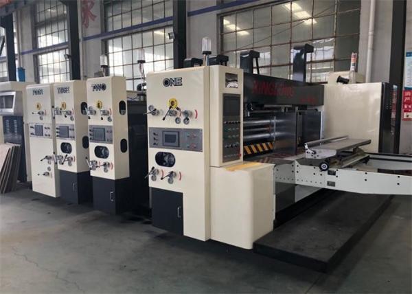 3 Colors Automatic Corrugated Cardboard Printing Machine With Slotting Die