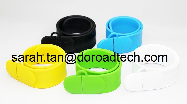 100% Real Capacity High Quality Silicone Wrist Band USB Flash Drives