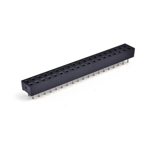 Dual 2*19 Pin Female Pin Header Connector 2.54mm DIP PBT / PA6T / PA9T / LCP