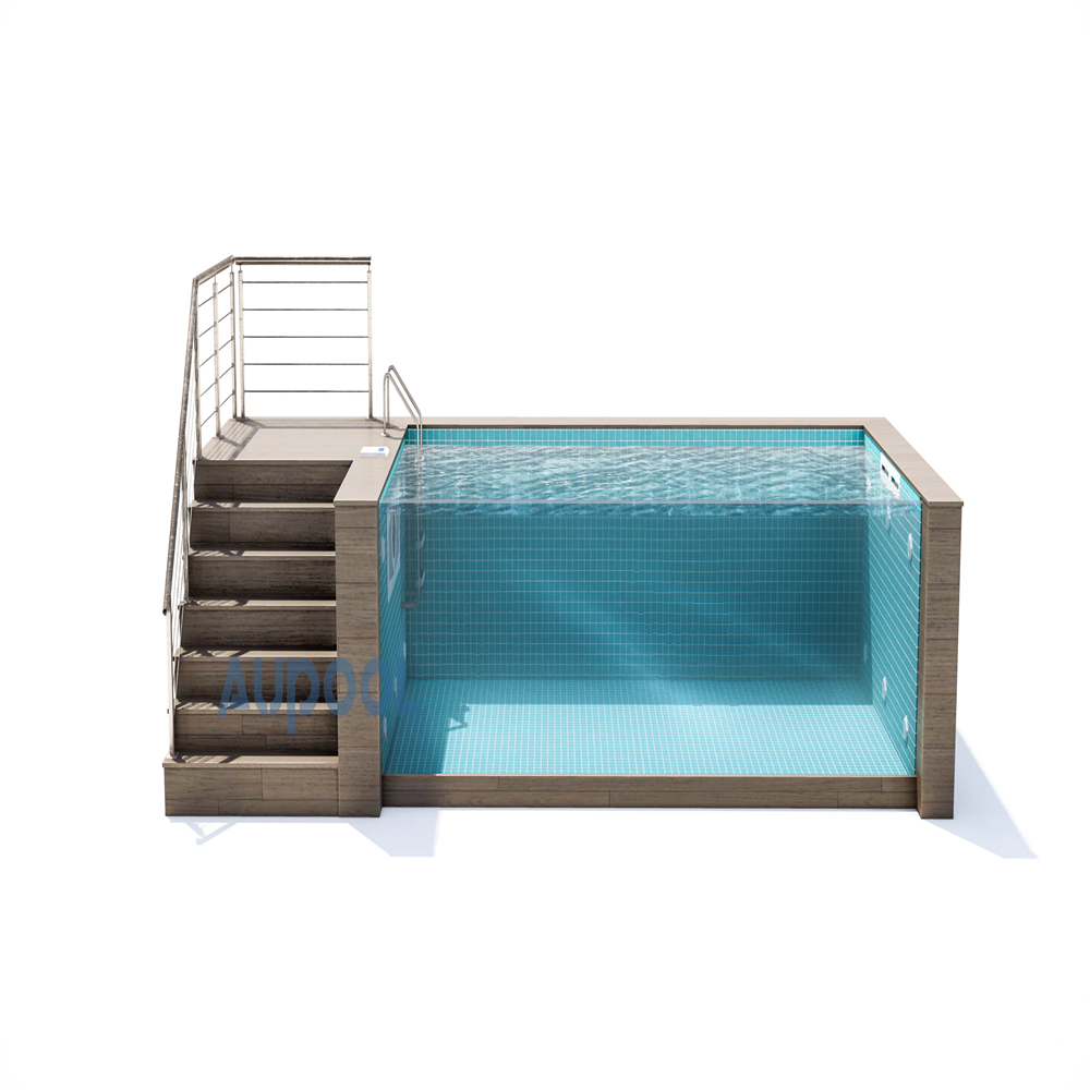 Easy to Install Prefab Swimming Pool 30 Years Non-Yellowing Luxury Flat Pack Backyard