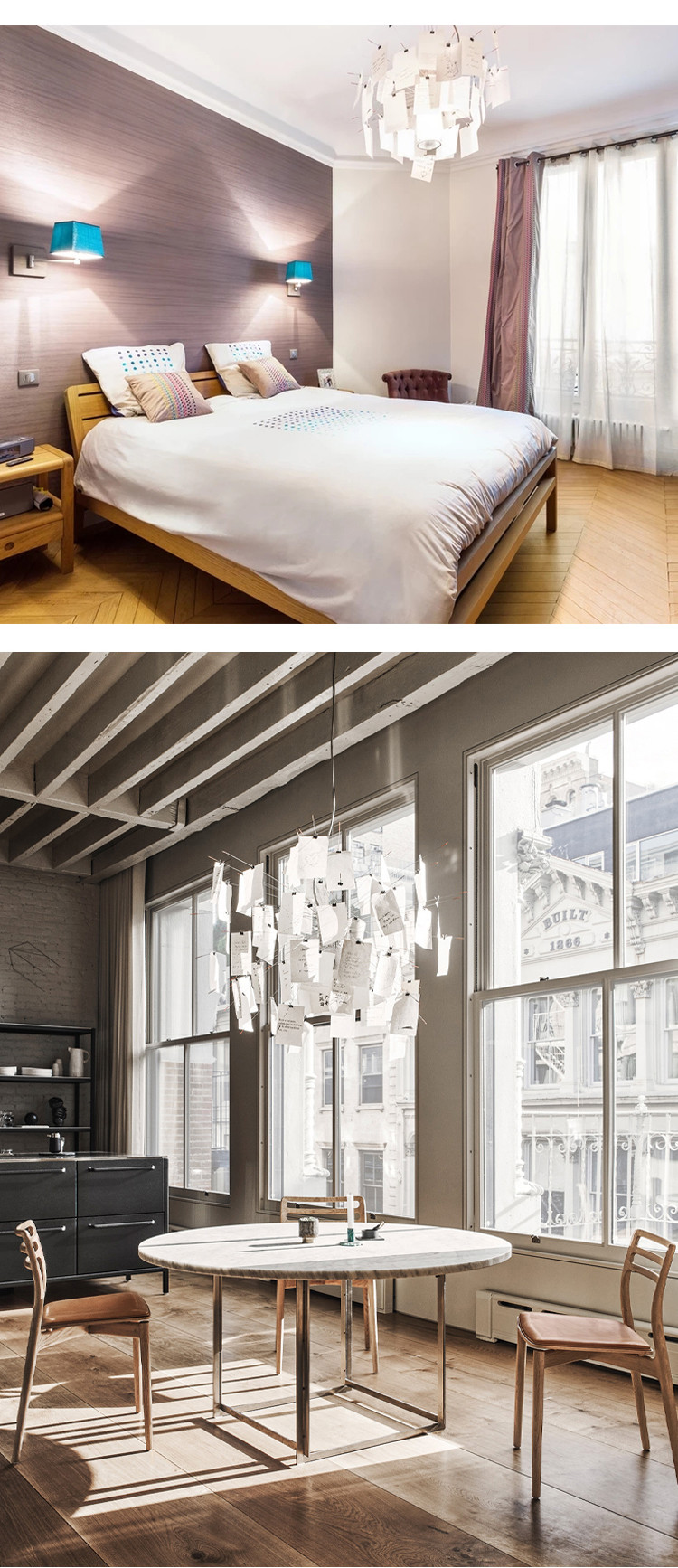 Paper chandelier replica designer Light Living Room Dining Room Zettel Chandelier(WH-MI-381)