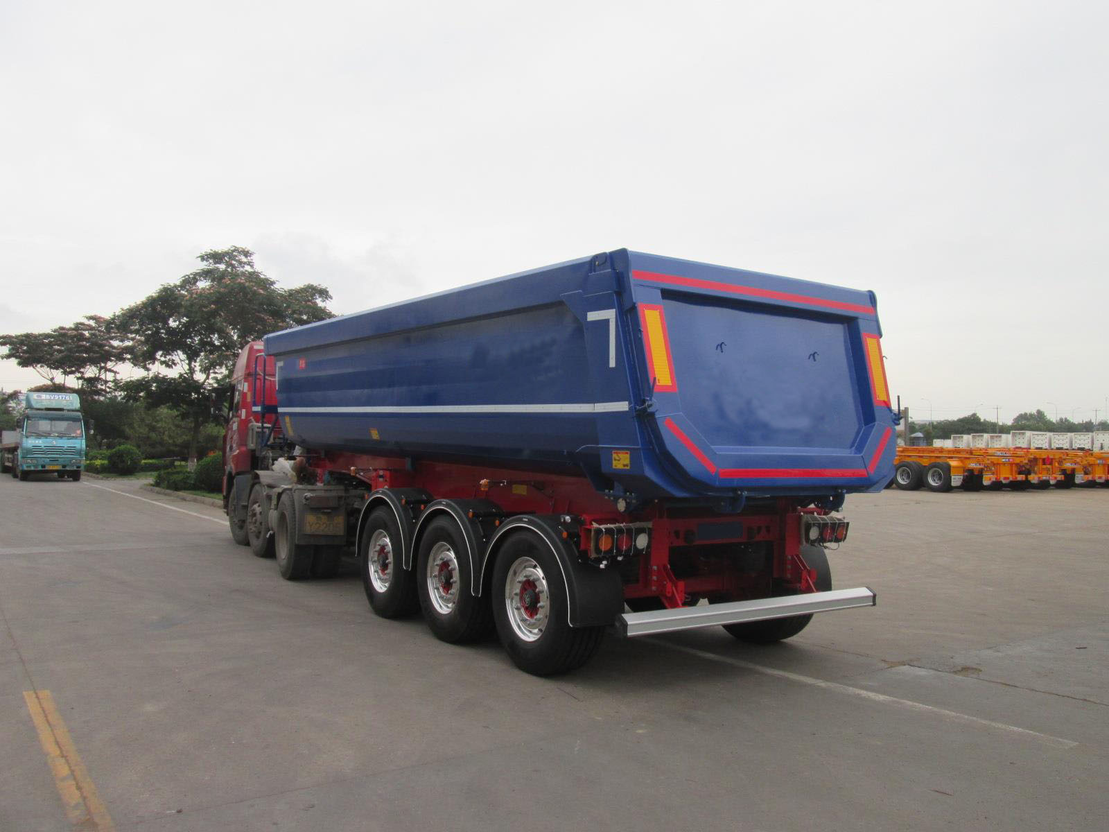 100 Tons Double Axles U Shaped End Rear Tipper Dumper Semi Truck Trailer for in Market