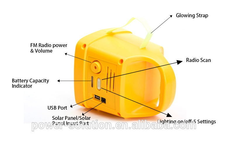 1W 8pcs Solar Power LED Lantern 100H Solar Light With Battery