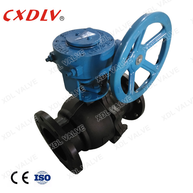 Carbon Steel Flanged Ball Valve with PTFE Seat Corrosive Medium