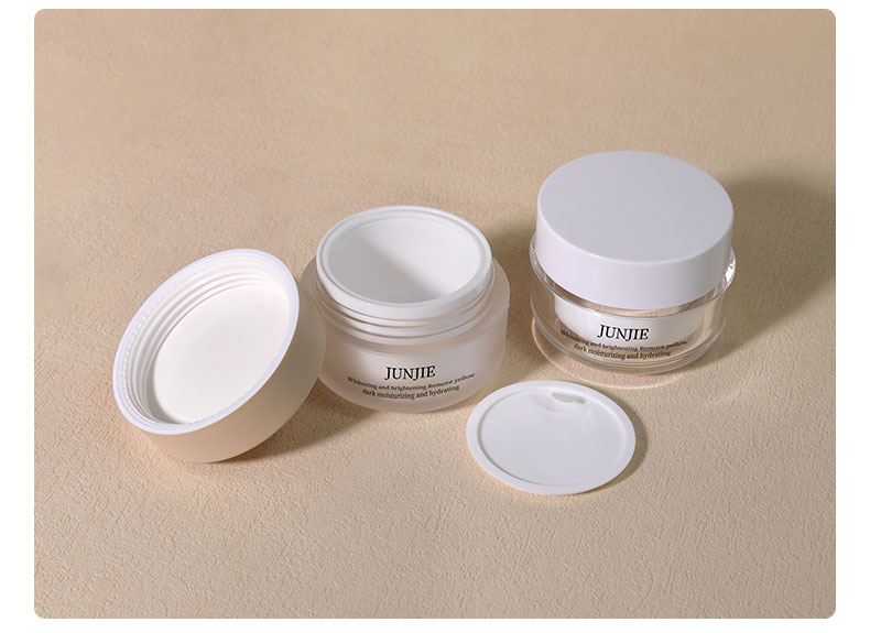 Customize Screw Top Lids 50g Empty Cosmetics Cream Jar for Sunscreen Cream and Luxury Face Body Cream Packaging