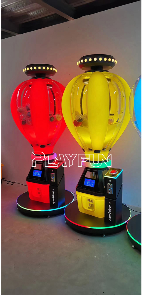 Playfun Hot Sale Amusement Center Coin Operated Arcade Game Super Balloon Hot Air Balloon New Gashapon Capsule Games Machines