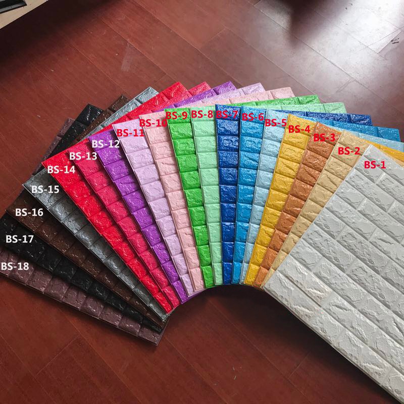 Hotel Wall Coating Environmental PE Foam 3d Wall Brick Sticker for Eco-friendly