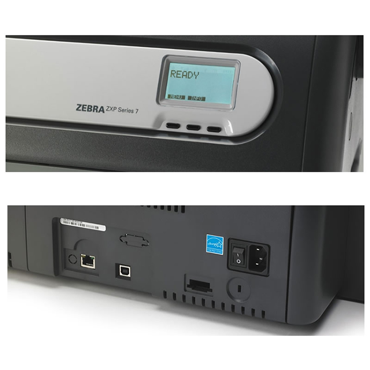 Versatile Zebra ZXP Series 7 Dual Sided Retransfer Smart ID Card Printer 300dpi USB