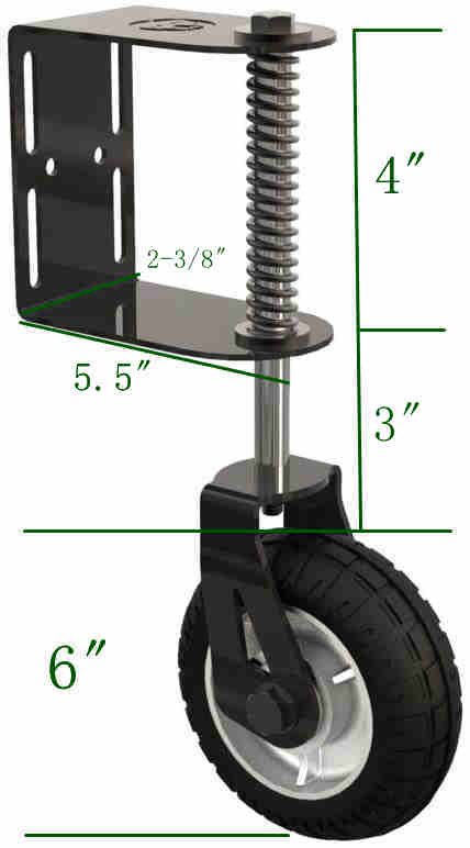 Galvanized Carbon Steel 4 Inch Hard Rubber Swivel Gate Caster for Industrial Needs