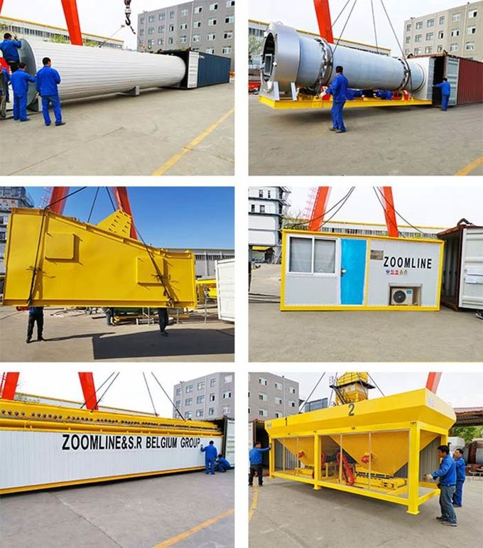 Mobile 1000kg/Batch 120t/H Continuous Asphalt Mixing Plant