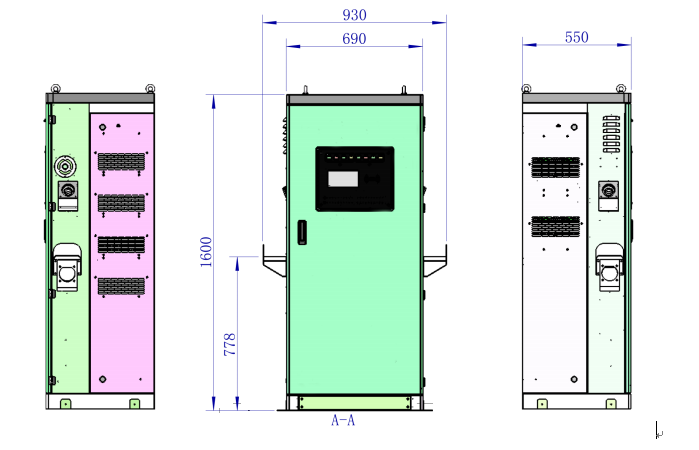 65db 100a Single Connector Ev Charging Pile Home Ev Charging Station For Electric Bus Charger