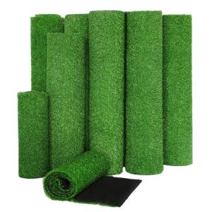 China SGS Dark Green High Density green grass floor mat Artificial 4*25m PE PP on sale