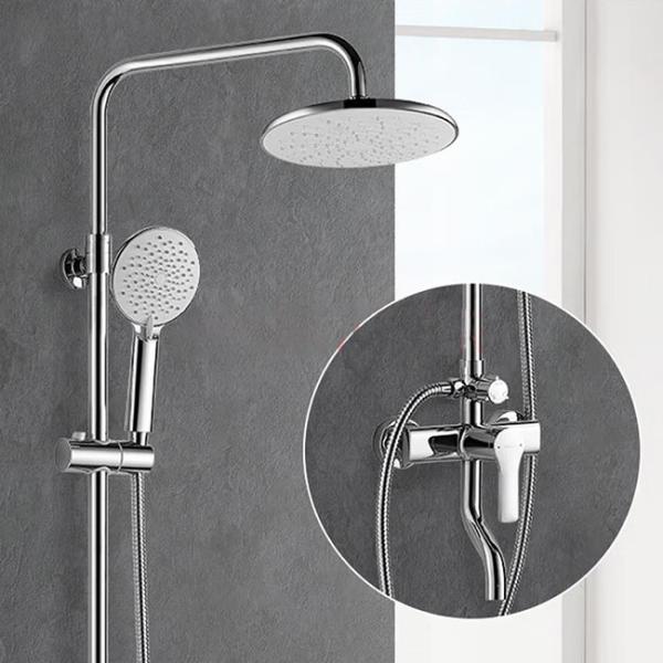 Three Function Bath Shower Mixer Set Copper Alloy Adjustable Descaling Shower