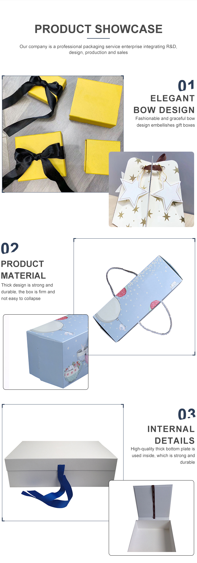 Colorful 2.5mm Grey Cardboard Gift Packing Boxes Multiple Styles