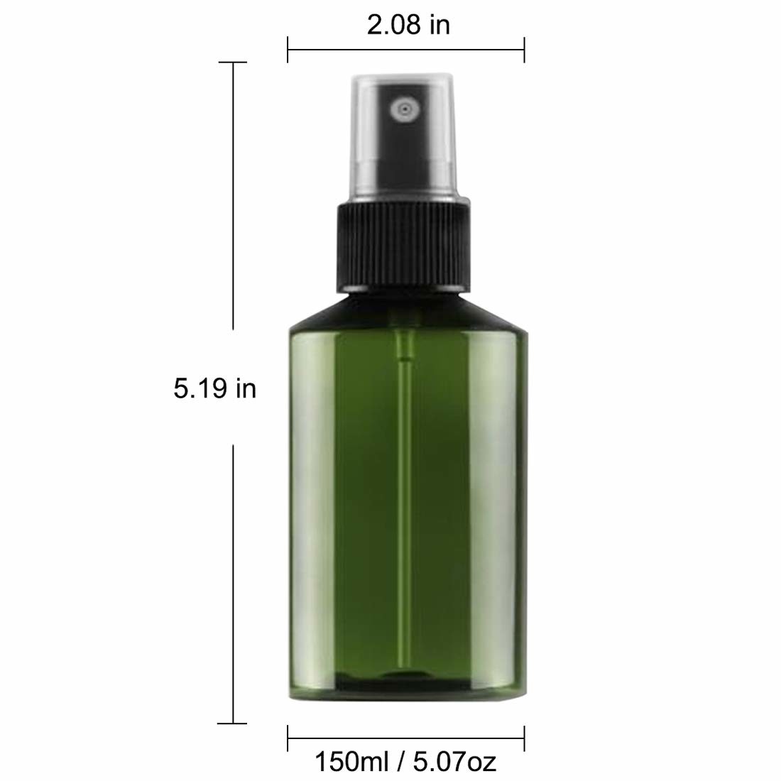 Portable PET Cosmetic Spray Bottles Smooth Surface Perfume Spray Bottle