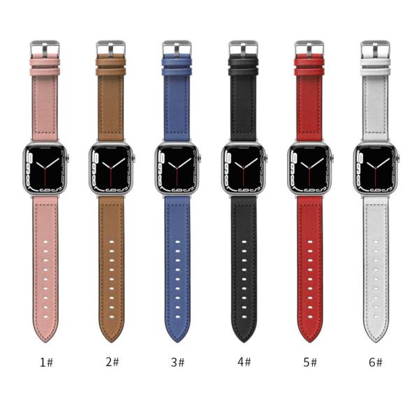 22mm Silicone Leather Watch Strap for iWatch Series 6 5 4 3 2 1 SE Luxury and