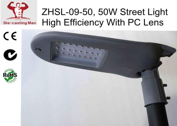 Chinese Design 6000Lm LED Street Light Fixtures High Bright 50W 4500k TUV CE