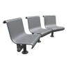 Buy cheap Silver Color Steel 3 Seater Metal Bench , Park Metal Curved Garden Bench With from wholesalers