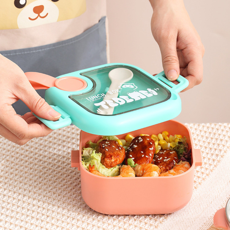 Metal Bento Lunch Box 304 Stainless Steel Baby Bowl Portable Cutlery Set